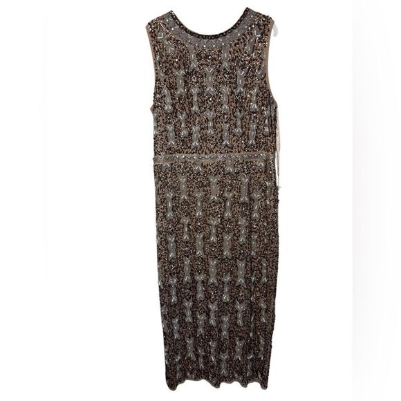 NWT Mac Duggal Vintage style Copper midi dress 93764 Size 14 - Picture 6 of 15